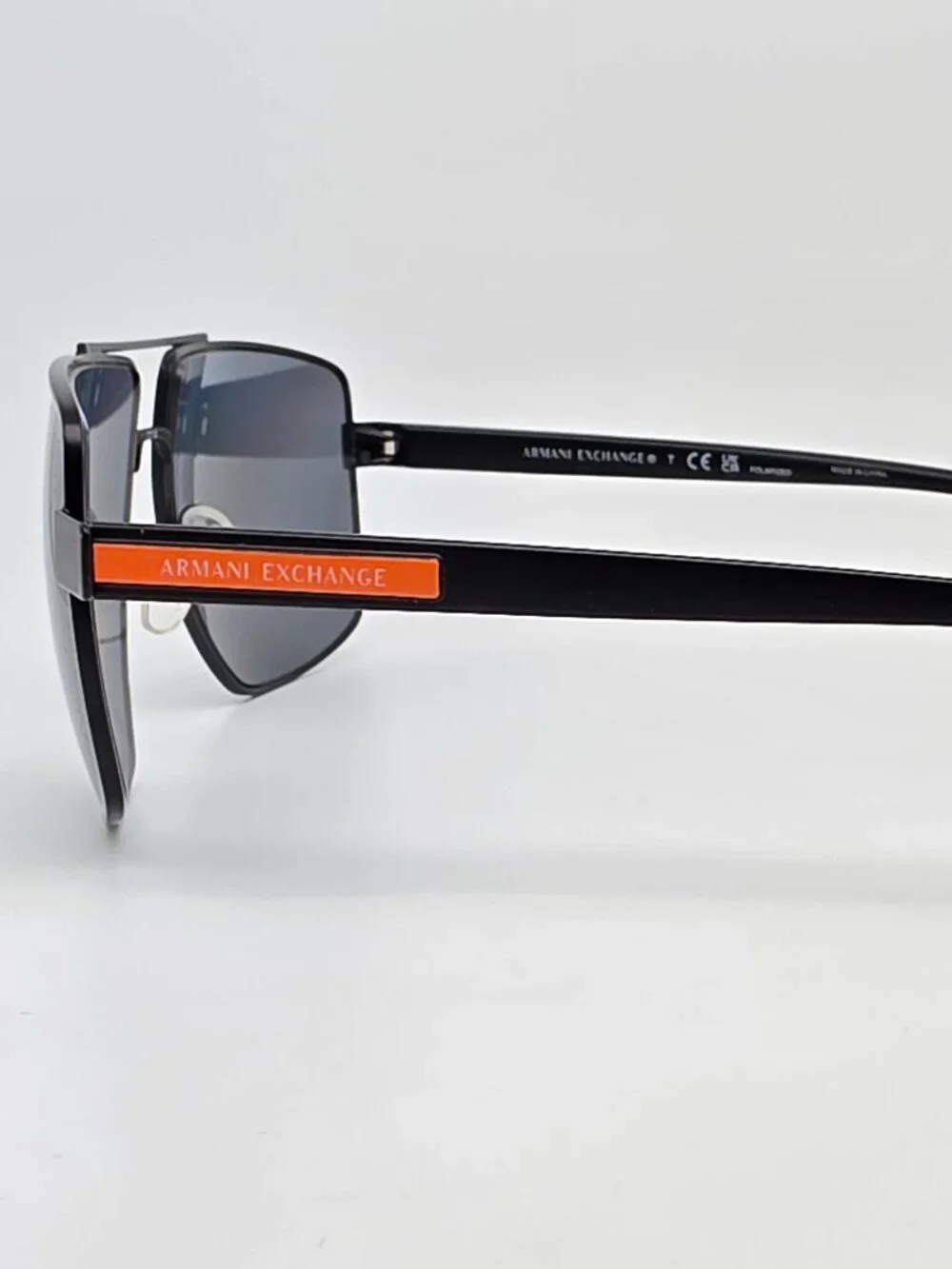 Armani Exchange AX2037S Matte Black Frame Polarized Grey Lens Sunglasses w/ Case